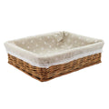 Kingwillow, Wicker Storage basket, Rectangular Storage Basket, Arts and Crafts. (Natural)