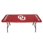 Collegiate Kwik-Covers Rectangle Plastic Table Covers, Bundle Of 2 (University Of Oklahoma, 8')