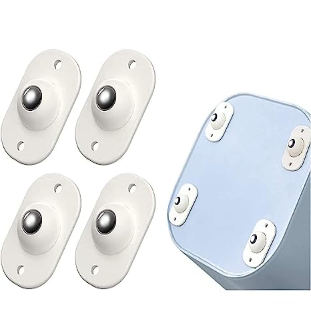 Aurdiant Self Adhesive Caster Wheels For Heavy Furniture 360 Swivel Castor Wheels, Steel Ball Wheel For Furniture Moving, 200Kg