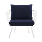 Modway Riverside Outdoor Furniture, Armchair, White Navy
