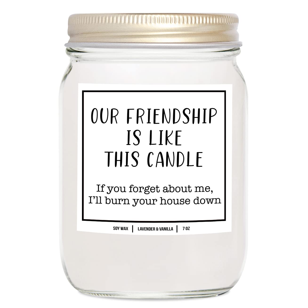 YouNique Designs Our Friendship is Like This Candle, 7 Ounces, Friendship Candle, Best Friend Candles for Women Funny, Friend Ca