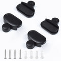4PCS Mirror Glass Clip Set -Bathroom Mirrors Supporting Sheet - Dresser Mirror Fixed Fitting,Wall Mount -Black
