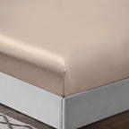 Treely 6 Piece Satin Sheets Full Size Silky Smooth Taupe Satin Sheet Set With Deep Pocket, Satin Fitted Sheet, Flat Sheet, 4 Sat