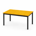 Worldwood Dining Table | Marble Finish Top With Strong Metal Frame | Modern Dining Room Furniture | Rectangular Kitchen Table |