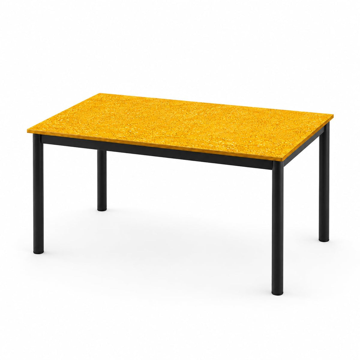 Worldwood Dining Table | Marble Finish Top With Strong Metal Frame | Modern Dining Room Furniture | Rectangular Kitchen Table |