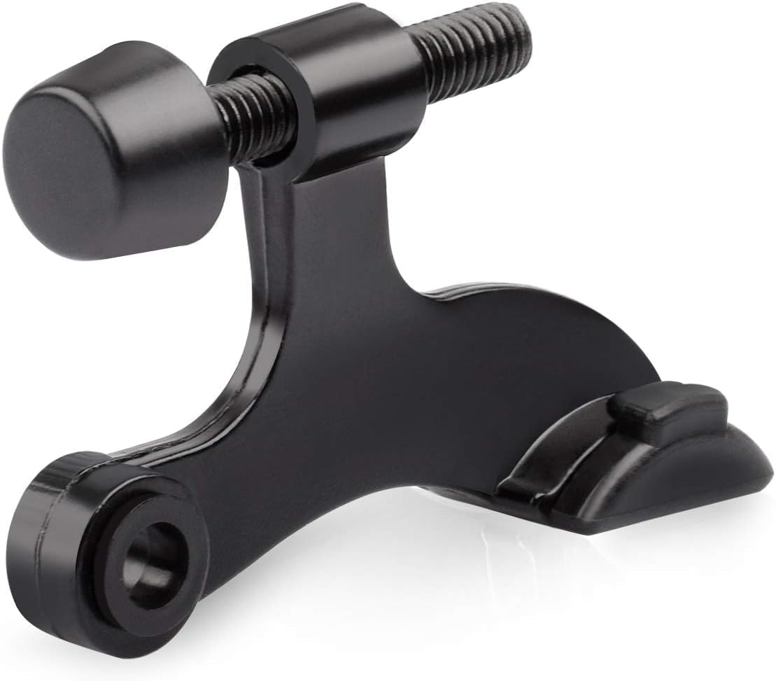 Homotek 48 Pack Hinge Pin Black Door Stopper,Adjustable Deluxe Heavy Duty Door Stopper 2-1/2'X1-3/4,With Black Rubber Bumper Ti