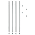 Alera ALESW59PO36SR 36 in. Stackable Posts for Wire Shelving - Silver (4/Pack)