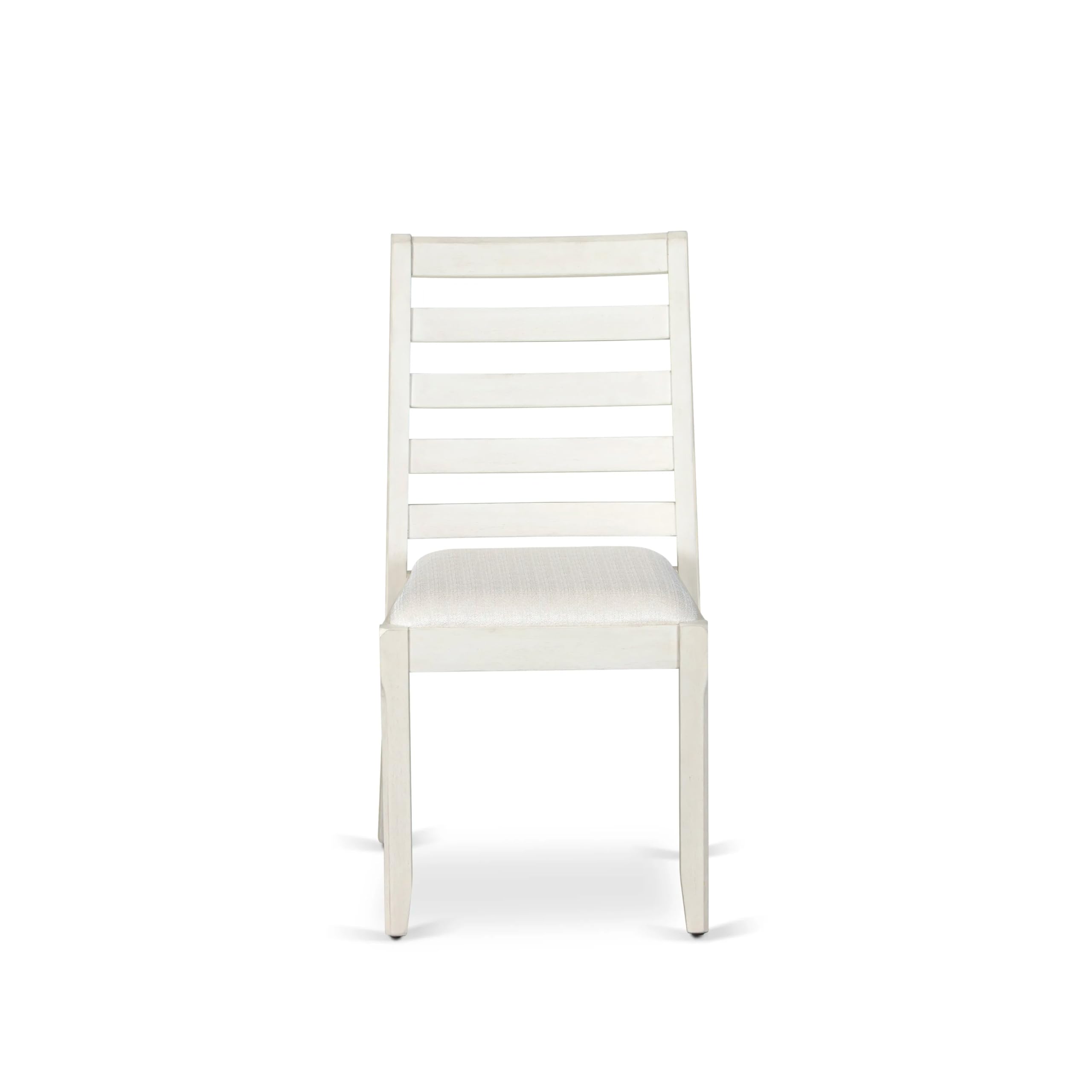 Luxe By East West Furniture X1PWT01 Dining Room Chair with Cream Linen Fabric and upholstered Back Antique White Finish,