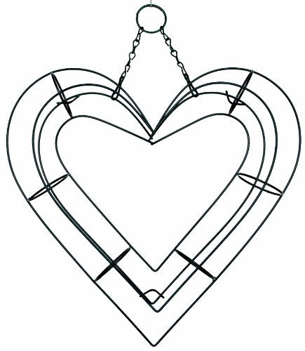 15 Wire Wreath Frame - Heart Living Wreath Form