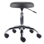 Winsome Wood Clyde Adjustable Cushion Seat Swivel Stool - Charcoal and Chrome