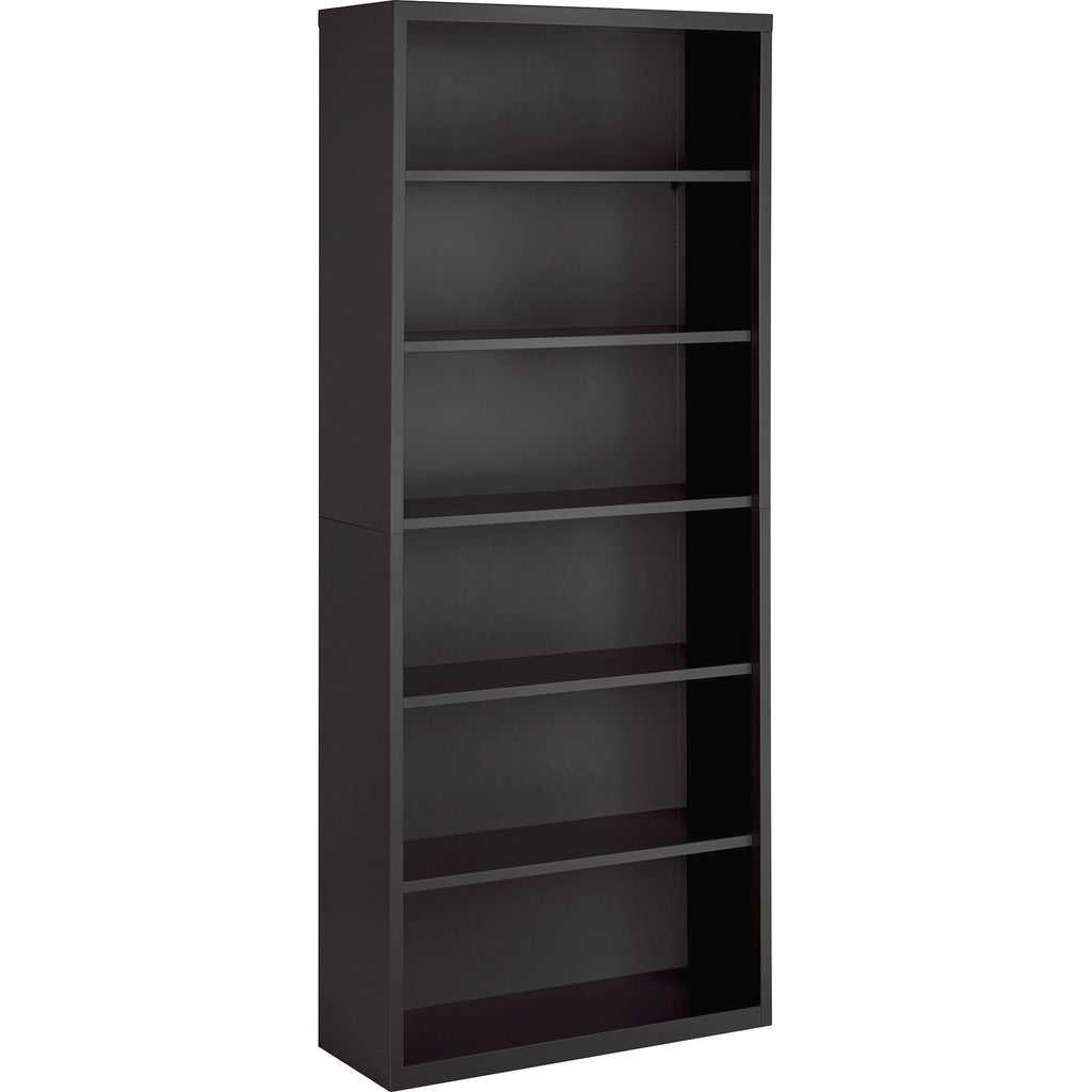 Lorell Fortress Series Charcoal Bookcase, 34.5" X 13" X 82"