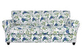 Searchi Stretch Sofa Cover Printed Couch Cover, Floral Pattern 4 Pieces Sofa Slipcover With 3 Separate Cushion Cover, Washable Furniture Protector For Living Room(Sofa, Green Flowers)