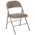 4 Pk. HERCULES Series Double Braced Gray Vinyl Folding Chair