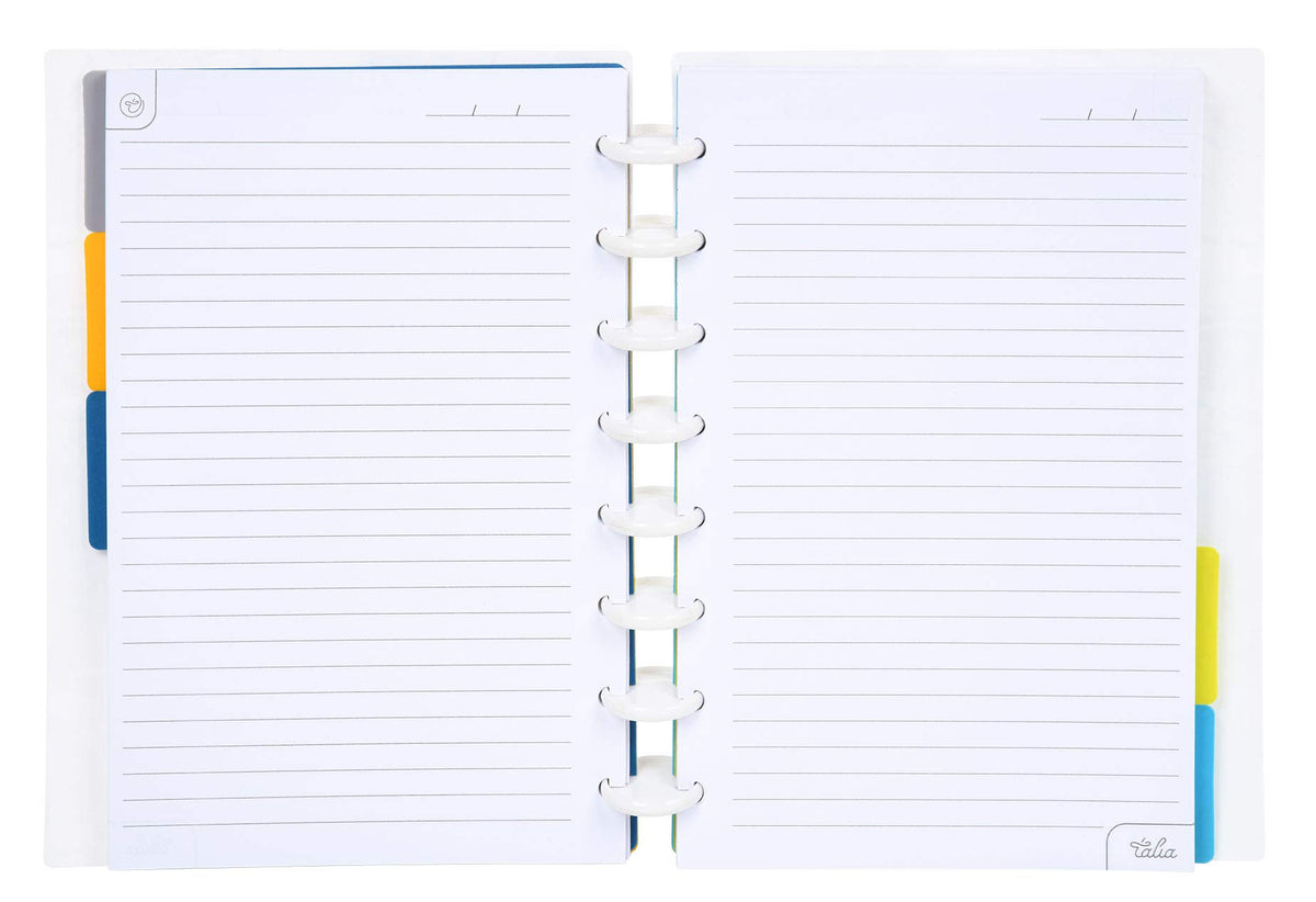 Talia Discbound Notebooks, Planner, Customizable, (Xluxe 2 Sky, Junior (5.5In X 8.5In))