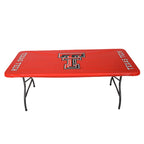 Collegiate Kwik-Covers Rectangle Plastic Table Covers, Bundle Of 2 (Texas Tech University, 8')