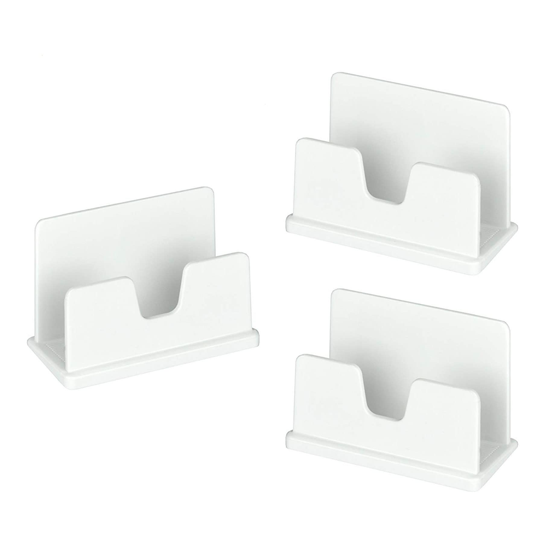 Acrimet Business Card Holder (3 Pack) (White Color)