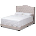 Baxton Studio Alesha Modern and Contemporary Fabric Upholstered Bed