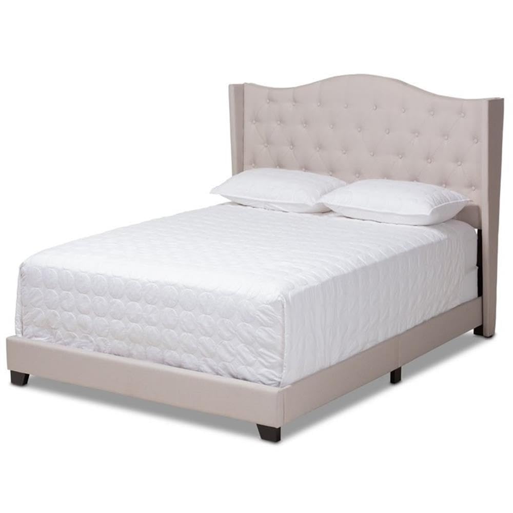 Baxton Studio Alesha Modern and Contemporary Fabric Upholstered Bed