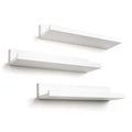 Americanflat 14'' White Floating Shelves for Wall Set of 3 - Engineered Wood Shelves for Wall Storage - Floating Shelves for Bed