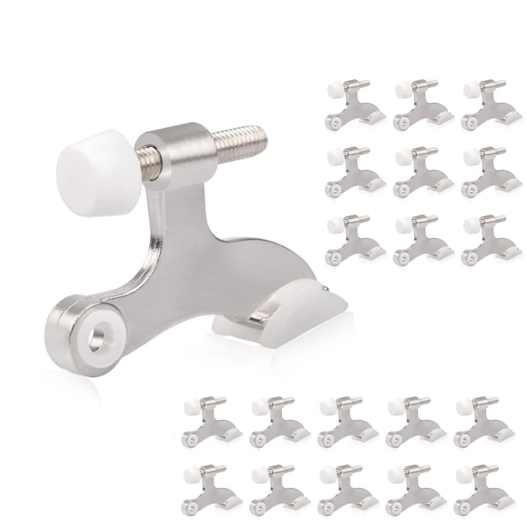 Homotek 20 Pack Hinge Pin Door Stopper, Hinge Stops For Top Of Door, Adjustable Deluxe Heavy Duty Door Stop 2-1/2X1-3/4 Inch, Wi