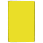 Flash Furniture Wren 24''W x 48''L Rectangular Yellow HP Laminate Activity Table - Height Adjustable Short Legs