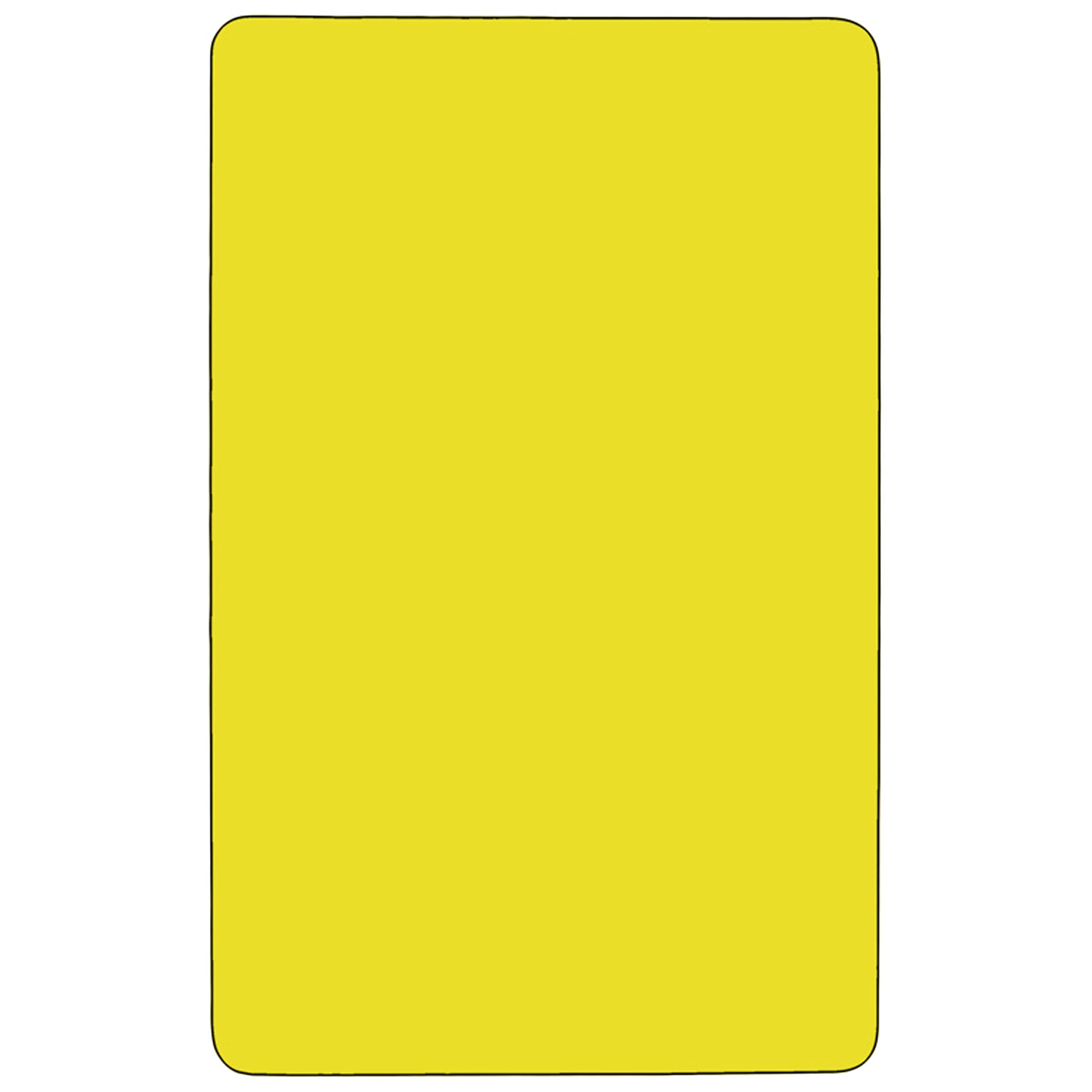 Flash Furniture Wren 24''W x 48''L Rectangular Yellow HP Laminate Activity Table - Height Adjustable Short Legs