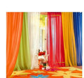 6 piece Rainbow Transparent Window Panel Curtain Set Explosion Special!!!! Orange, Green, White, Red, Yellow, Blue
