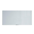 U Brands Glass Dry Erase Board, 96'X47', White Frosted Surface With Silver Grommets, Frameless, Includes Marker