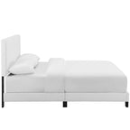 Modway Melanie Tufted Fabric Upholstered Full Platform Bed In White