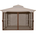 MASTERCANOPY Patio Gazebo Mosquito Netting Screen Walls (10x10, Coffee)