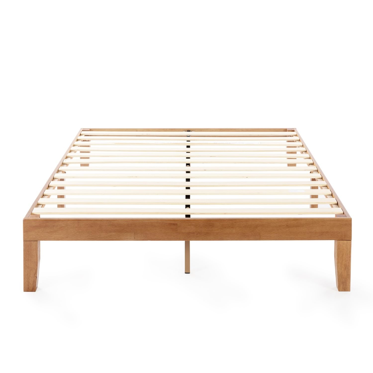 Mellow Queen Solid Wood Platform Bed Frame Natural Pine 12 Inch