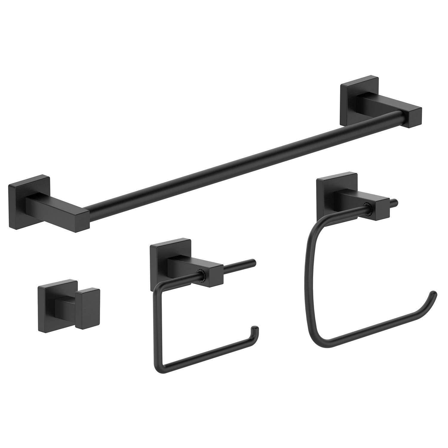 Symmons 36AC4BUNDLEMB Duro 4-Piece Wall-Mounted Bathroom Hardware Set in Matte Black