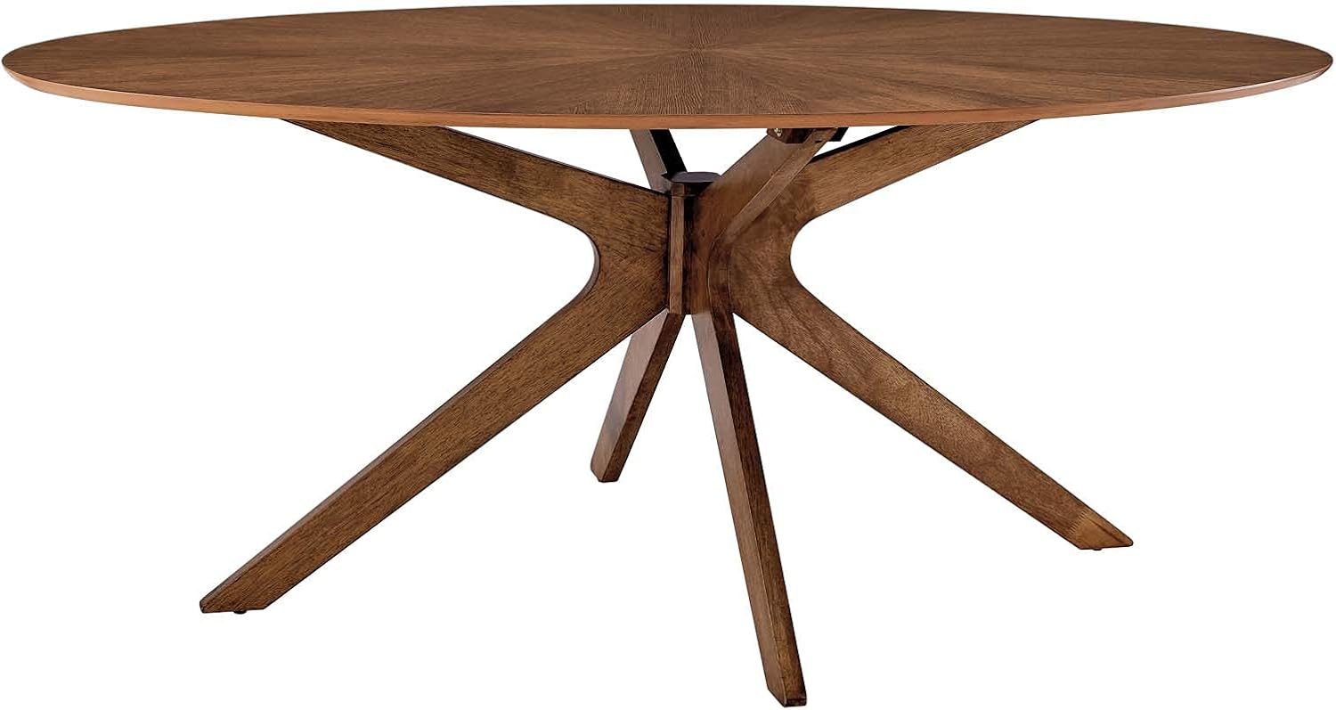 Crossroads 71 Oval Wood Dining Table