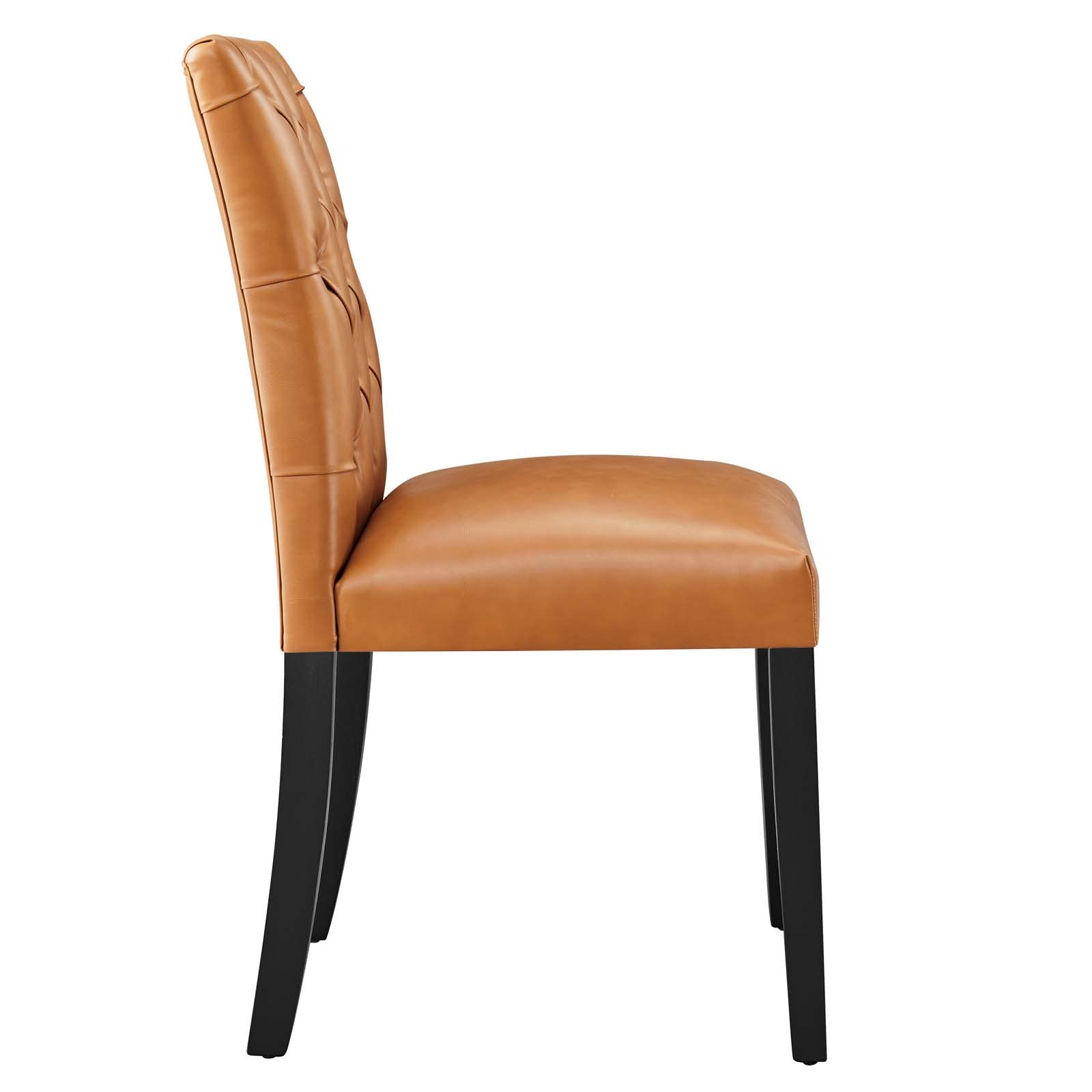 Modway Eei-3472-Tan Duchess Dining Chair Vinyl Set Of 2, Tan