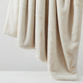 Double Sided Faux Fur Throw Blanket Silky Soft Oversized Afghan Machine Washable, Grey Striped Mink Chinchilla Shadow Fox (Cream