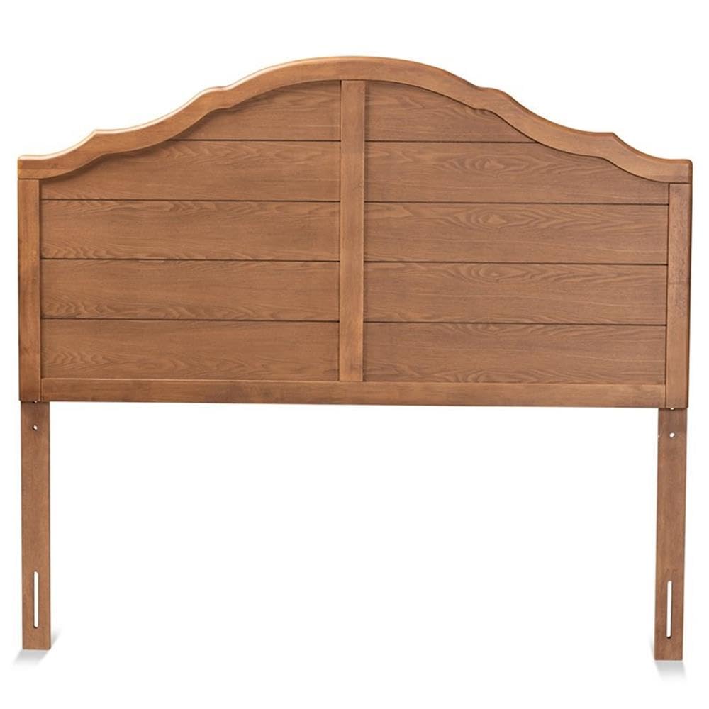 Baxton Studio Clive Vintage Traditional Farmhouse Ash Walnut Finished Wood Full Size Headboard