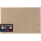 Gorilla Grip Ultra Absorbent Moisture Guard Doormat, Absorbs Up To 1.7 Cups Of Water, Stain And Fade Resistant, Spiked Rubber Backing, All Weather Mats Capture Dirt, Indoor Outdoor, 29X17, Beige