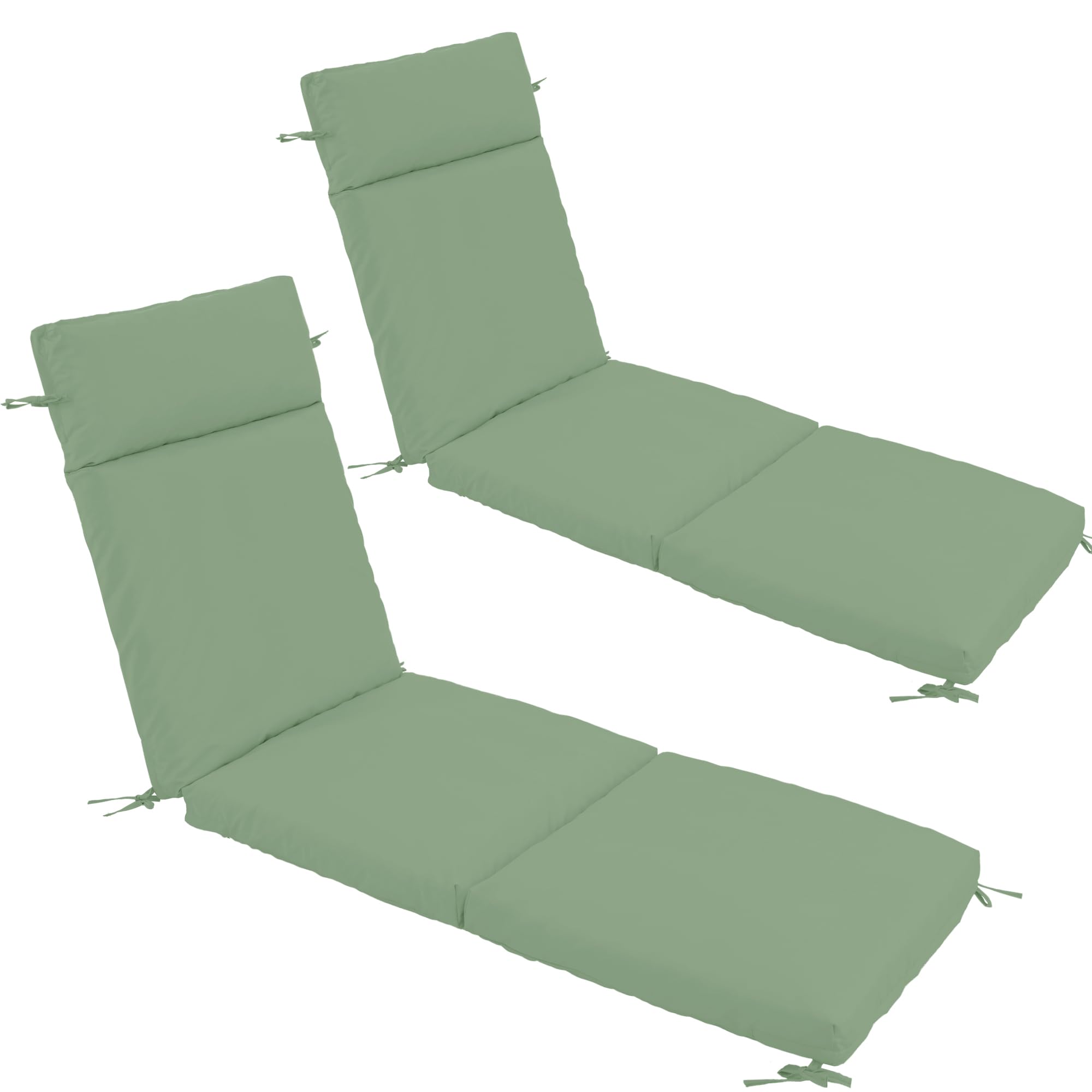 Chaise Lounge Cushion 80X26X3 Inch - Set Of 2 Outdoor Lounge Chair Cushions, Lounger Pad Replacement With Fade-Resistant, Remova