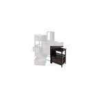 Winsome Omaha Composite Wood Storage Rack With 2 Foldable Corn Husk Baskets, Black (20216)
