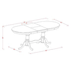 East West Furniture PLNA7-SBR-W 7 Piece Dining Table Set Consist of an Oval Dining Room Table with Butterfly Leaf and 6 Wood Seat Chairs, 42x78 Inch, Saddle Brown