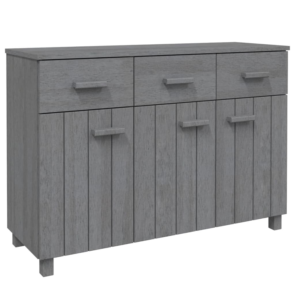 vidaXL Solid Wood Sideboard 'HAMAR' - Dark Gray, 44.5"x15.7"x31.5", Convenient Drawer Cabinet, Ample Storage, Sturdy Construction - Ideal for Various Decor Styles