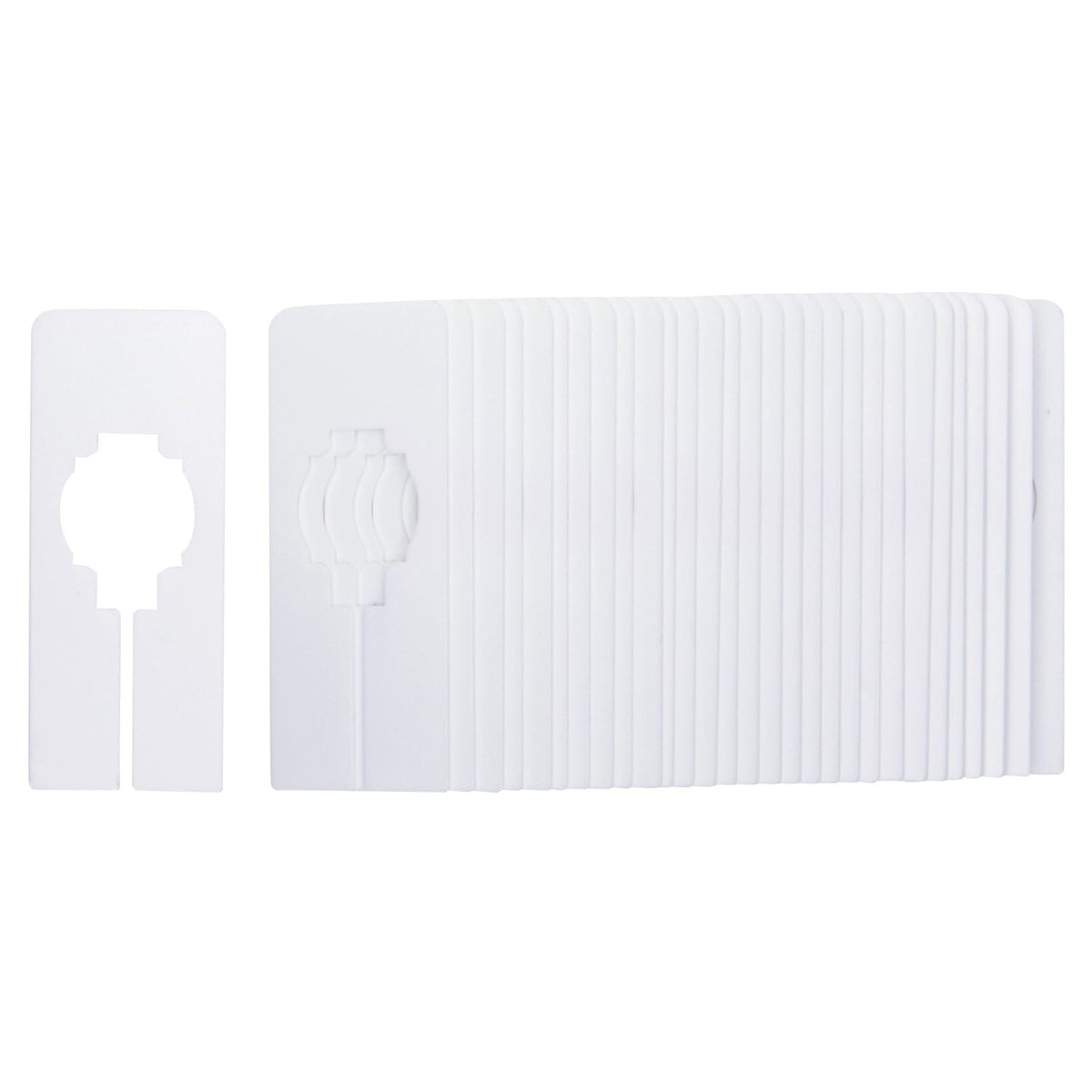 Juvale 60 Pack Plastic Closet Dividers For Hanging Clothes, Blank White Tags For Department Stores, Clothing Rack Size Separator