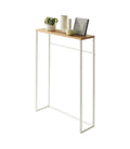 Yamazaki Home Modern Slim Console Table, Slim Narrow Accent Table for Entryway Or Living Room, Metal and Wood Skinny Hallway or 