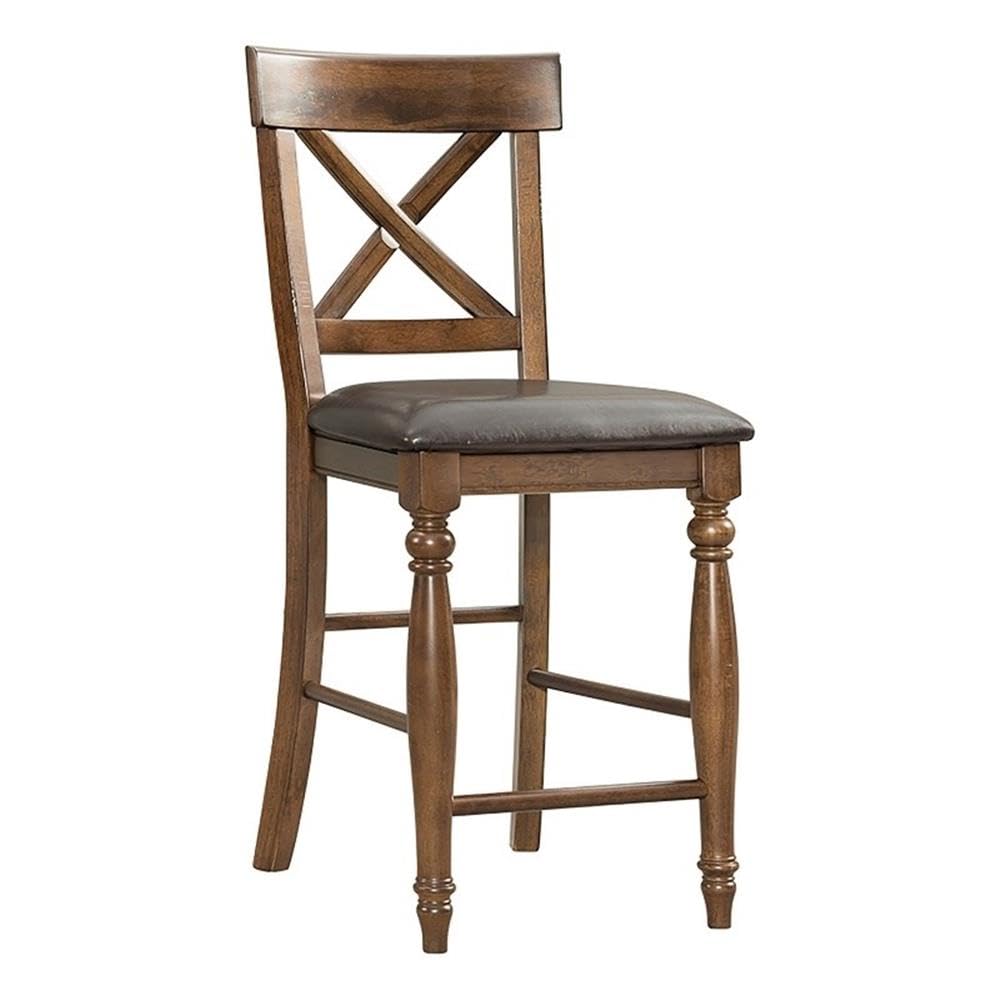 Imagio Home Kingston 24" X-Back Barstool w/PU seat, Set of 2