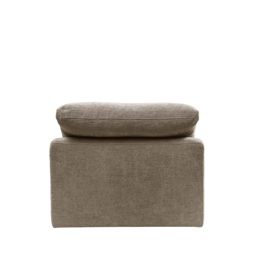 Acme Furniture Linen Upholstery Modular Armless Chair, Beige