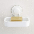 Home Centre Soap Dish with Adhesive and Suction Cup, White