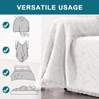 Turquoize Cotton Sofa Cover Couch Cover White Couch Protector Sofa Throw Cover For Couches Washable Sectional Sofa Couch Covers
