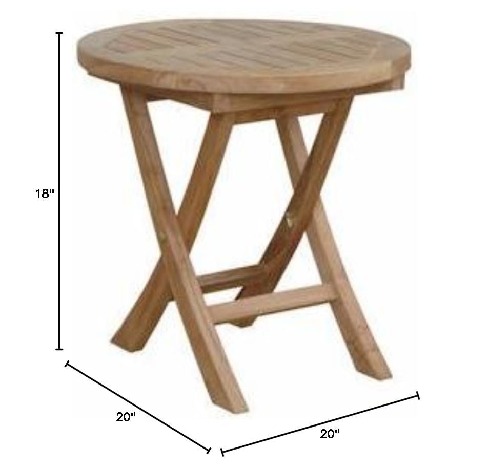 Anderson Teak TB-2020R Montage Round Side Table, 20"