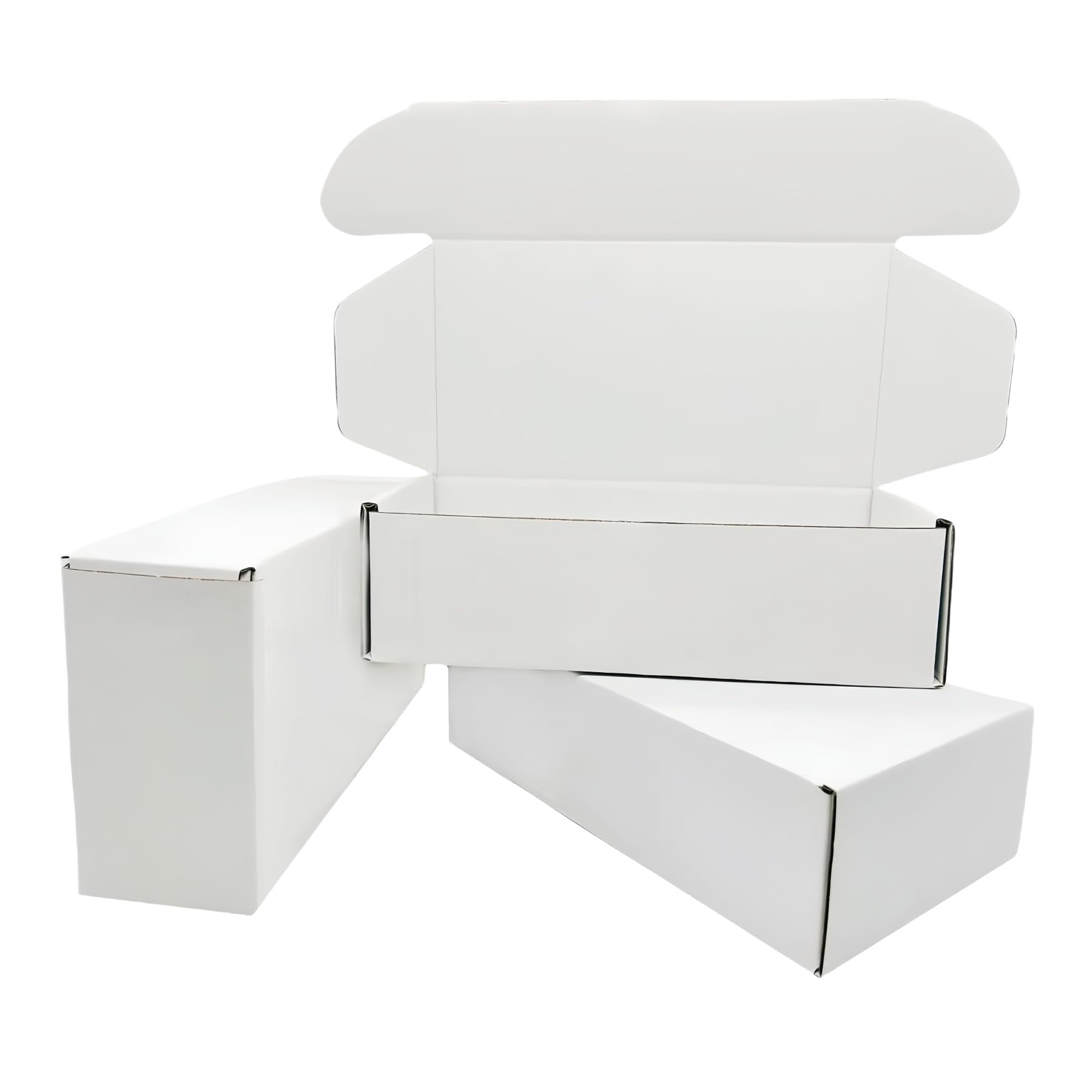 Small Shipping Corrugated Boxes 7x5x2 Inches 100 Pack Foldable Small Business Card Gift Box For Mailers and Craft