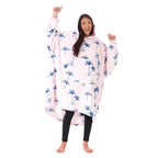 The Comfy Dream | Oversized Light Microfiber Wearable Blanket, One Size Fits All, Seen On Shark Tank, (Palm Trees)